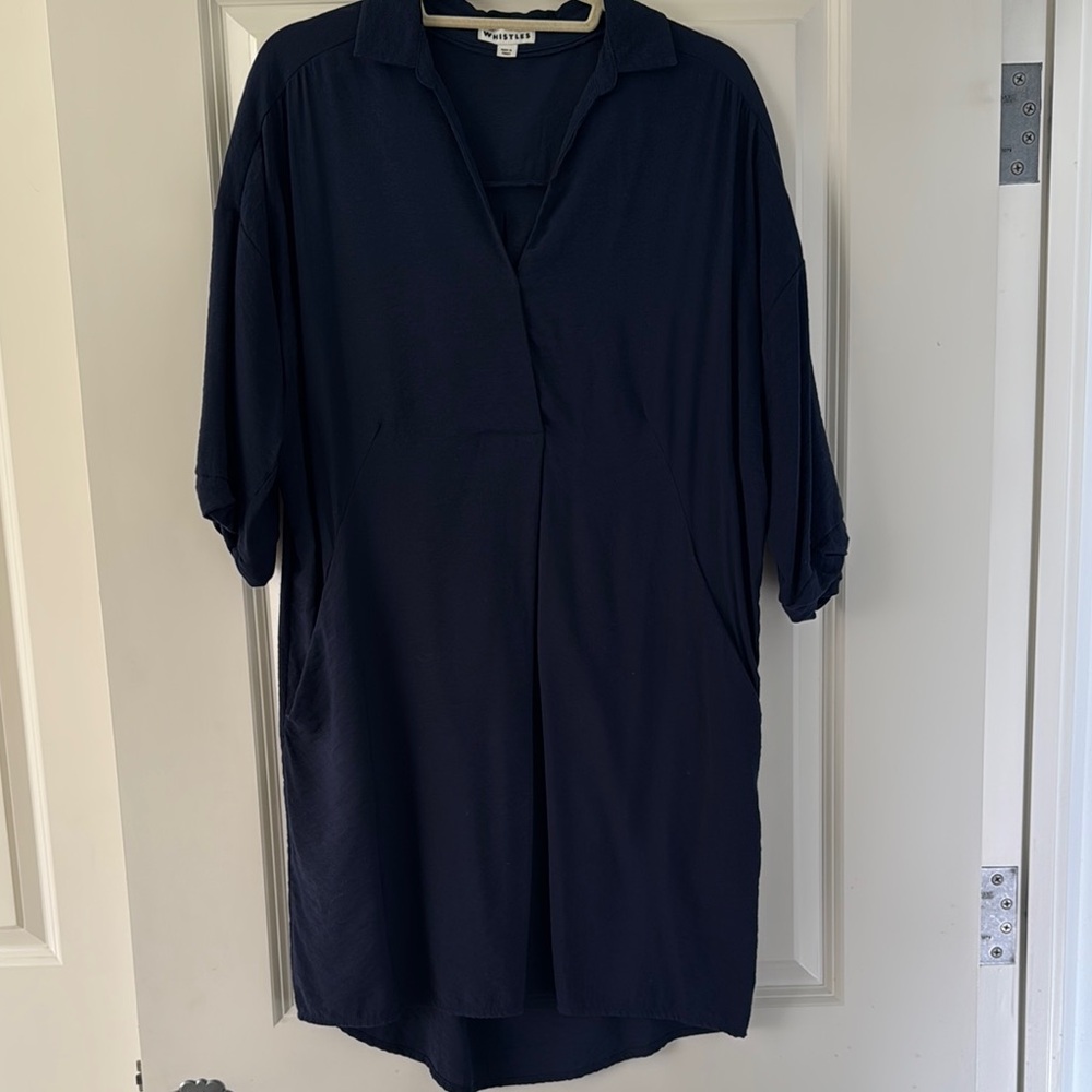 Whistles Navy Blue Dress
